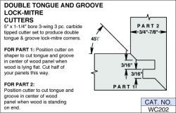 Double Tongue and Groove Lock-Mitre Cutters