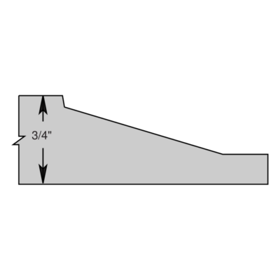 Innovator Panel Raising Knives — Profile 0, 3/4'' Panel, Counter-Clockwise, Corrugated Back