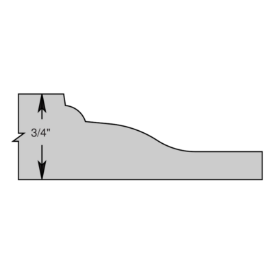 Innovator Panel Raising Knives — Profile 2, 3/4'' Panel, Counter-Clockwise, Corrugated Back