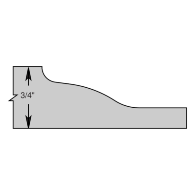 Innovator Panel Raising Knives — Profile 3, 3/4'' Panel, Counter-Clockwise, Corrugated Back