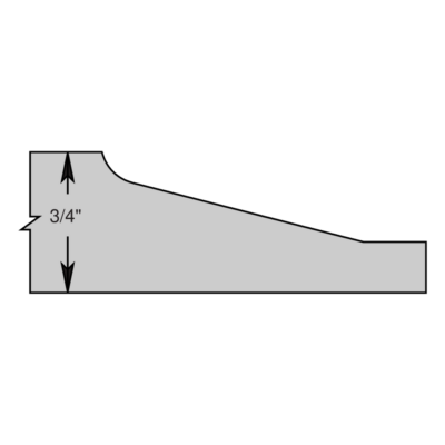 Innovator Panel Raising Knives — Profile 4, 3/4'' Panel, Counter-Clockwise, Corrugated Back