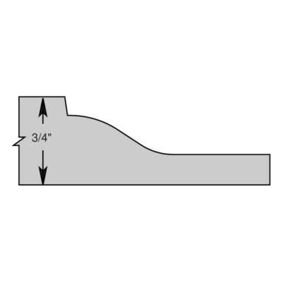 Innovator Panel Raising Knives — Profile 5, 3/4'' Panel, Counter-Clockwise, Corrugated Back