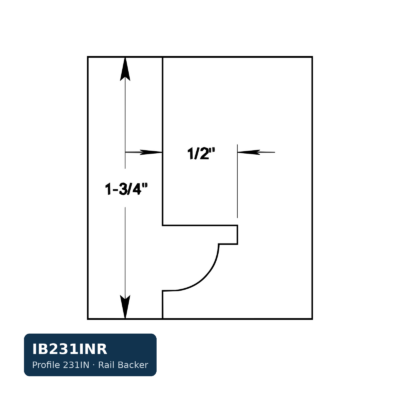 Schmidt Rail Backer — Profile 231IN
