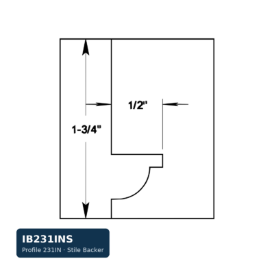 Schmidt Stile Backer — Profile 231IN