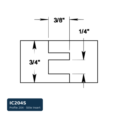 Schmidt Stile Insert — Profile 204