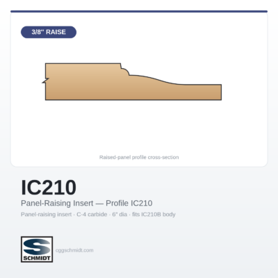 Panel-Raising Insert — 3/8″ Raise, Profile IC210 (IC210B Body)