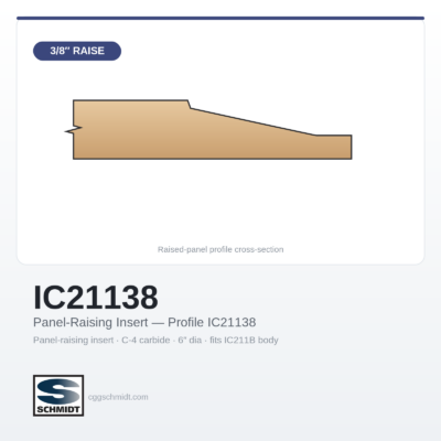 Panel-Raising Insert — 3/8″ Raise, Profile IC21138 (IC211B Body)