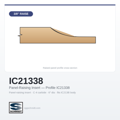 Panel-Raising Insert — 3/8″ Raise, Profile IC21338 (IC213B Body)