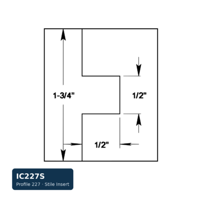 Schmidt Stile Insert — Profile 227