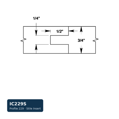 Schmidt Stile Insert — Profile 229