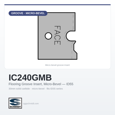 30mm Groove Insert with Micro Bevel for ID55 Series Flooring Heads