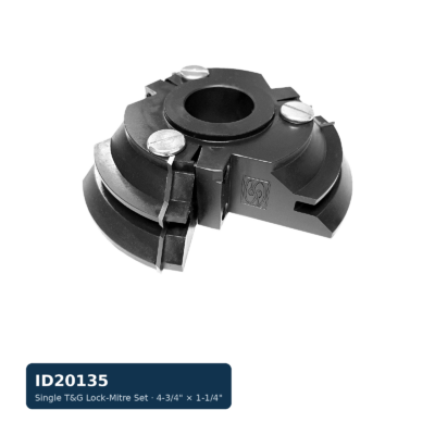 Schmidt Single Tongue & Groove Lock-Mitre Insert Cutter Set — 4-3/4″ × 1-1/4″ Bore