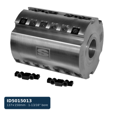 137mm x 150mm x 1-13/16'' Bore Surfacing & Relieving Head, 3-Wing 6-Row