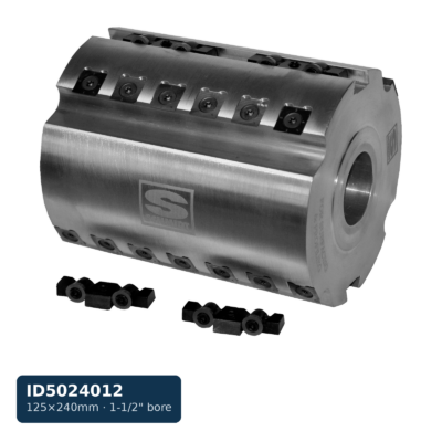 125mm x 240mm x 1-1/2'' Bore Surfacing & Relieving Head with Square Inserts