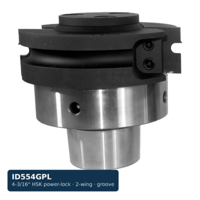 4-3/16 in. HSK Power-Lock Insert Flooring Head, 2-Wing — Groove Side (ID554)