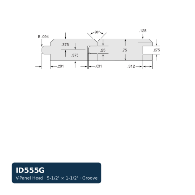 Schmidt Ship-Lap/Nickel-Gap/V-Panel Insert Body — 5 1/2" × 1 1/2" Bore (Groove)
