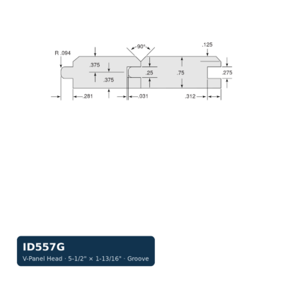 Schmidt Ship-Lap/Nickel-Gap/V-Panel Insert Body — 5 1/2" × 1 13/16" Bore (Groove)