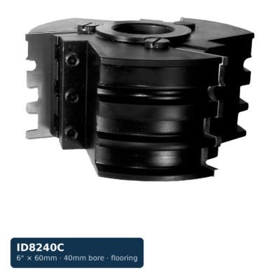 6 in. x 60mm x 40mm Bore Flooring Insert Head, 3-Wing