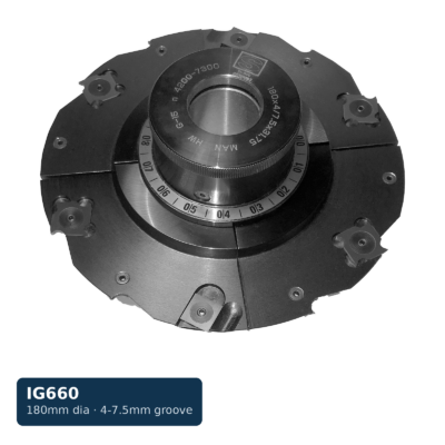 180mm Adjustable Groover, 4mm-7.5mm Range, 1-1/4 in. Bore