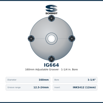 160mm Adjustable Groover, 12.5mm-24mm Range, 1-1/4 in. Bore