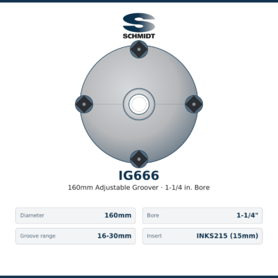 160mm Adjustable Groover, 16mm-30mm Range, 1-1/4 in. Bore