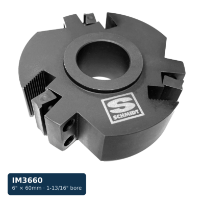 Schmidt Multiprofile Insert Head — 6" × 60mm, 1 13/16" bore, 3-Wing