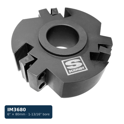Schmidt Multiprofile Insert Head — 6" × 80mm, 1 13/16" bore, 3-Wing