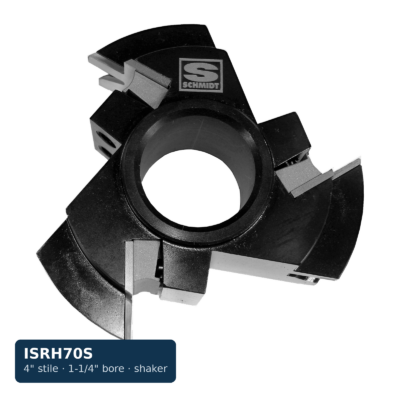 4 in. Insert Stile Head, 3-Wing, 1-1/4 in. Bore, Shaker Pattern — Groove