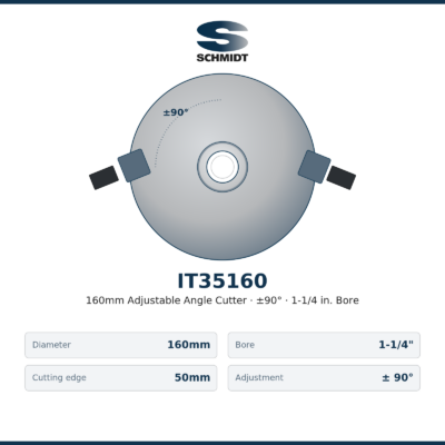 160mm Adjustable Angle Cutter, +/- 90 Degree, 1-1/4 in. Bore