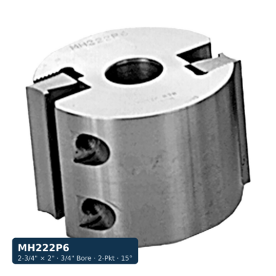 2-3/4 in. OD x 2 in. CB Knife Head, 2-Pocket, 15° Hook, 3/4 in. Bore
