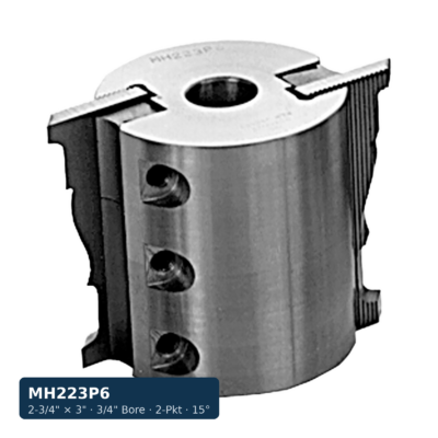 2-3/4 in. OD x 3 in. CB Knife Head, 2-Pocket, 15° Hook, 3/4 in. Bore