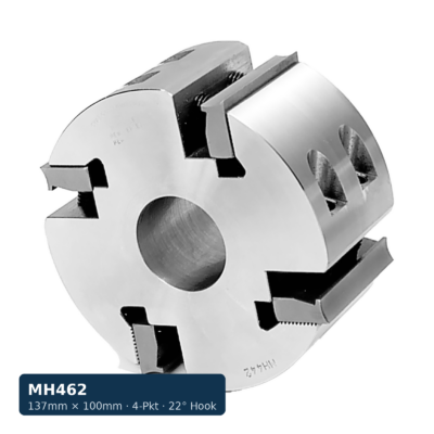 137mm OD x 100mm CB Knife Head, 4-Pocket, 22° Hook, 1-13/16 in. Bore