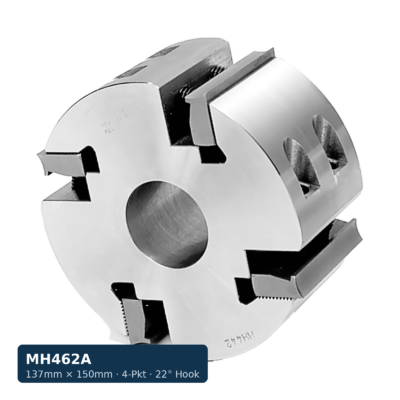 137mm OD x 150mm CB Knife Head, 4-Pocket, 22° Hook, 1-13/16 in. Bore