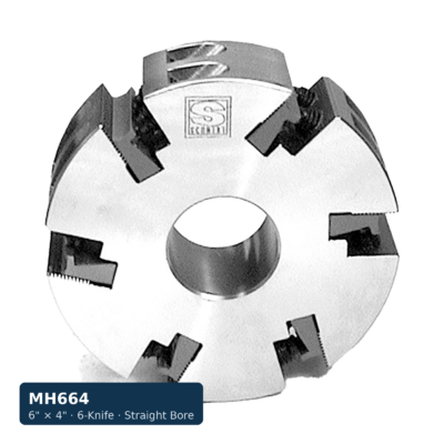 Schmidt Standard Moulder Head, Straight Bore — 6 in. × 4 in., 6-Knife