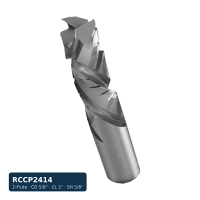 Solid Carbide Compression Chipbreaker Spiral Bit, 2-Flute — CD 5/8" · CL 2" · SH 5/8" · OAL 4"