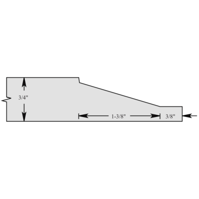 Panel Raising Cutter — 6" Dia × 1-1/4" Bore, 3/4" Panel, 1/2" Raise, Bevel, C-3 Carbide, 3-Wing