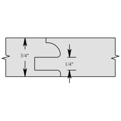4'' x 1-1/4'' Bore S-Alloy 3-Wing Stile & Rail Set