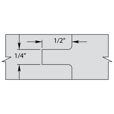4'' x 1-1/4'' Bore Carbide 3-Wing Stile & Rail Set — Eased Edge Profile