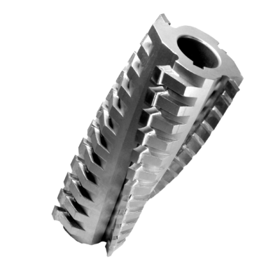 2-1/2'' x 6'' x 1'' Bore Carbide Tipped Spiral Staggertooth Fence Post Cutter with Keyway