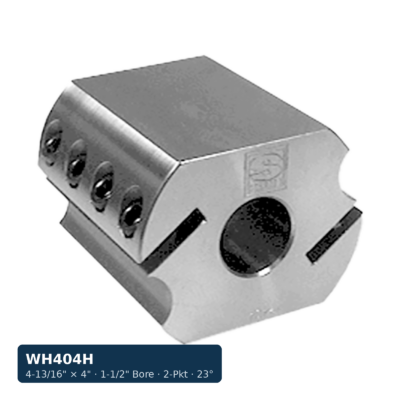 4-13/16 in. OD x 4 in. CB Knife Head, 2-Pocket, 23° Hook, 1-1/2 in. Bore — Williams & Hussey